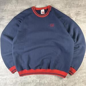 Vintage 90’s Wilson Navy and Red Boxy Crewneck